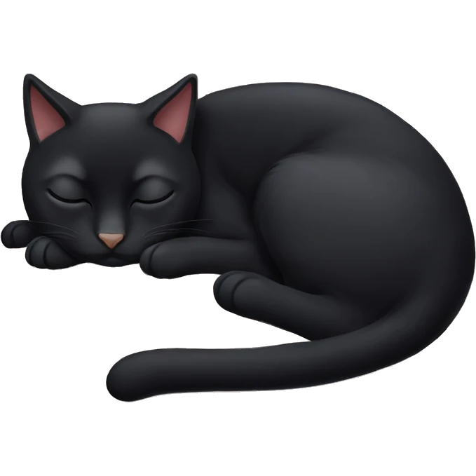 sleeping black cat emoji