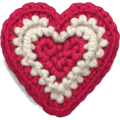Crochet heart emoji