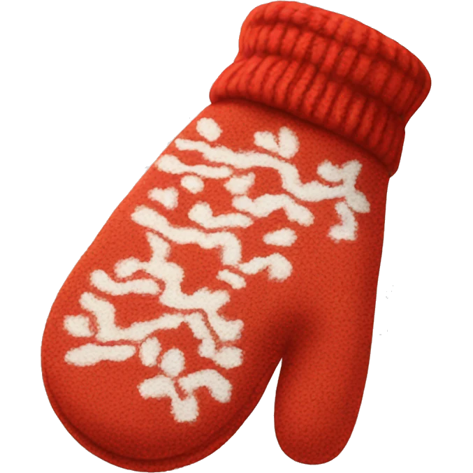 Red mittens emoji