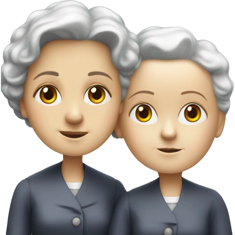 marie curie with dother irene emoji