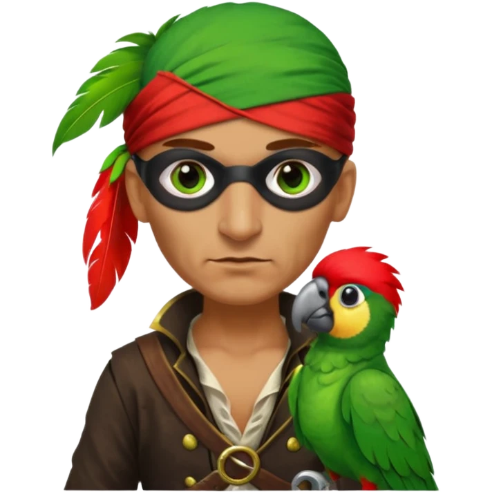 pirate and parrot emoji