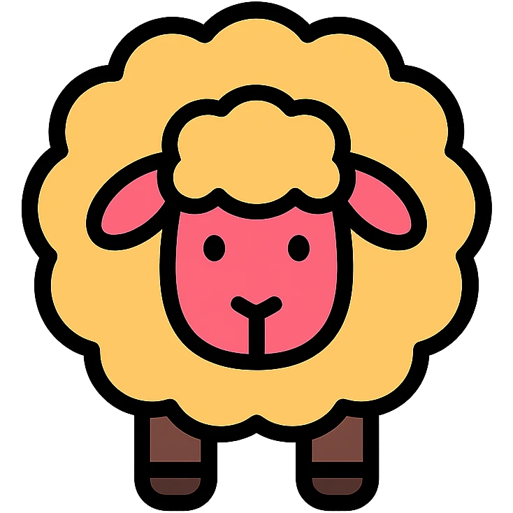 colored sheep icon emoji