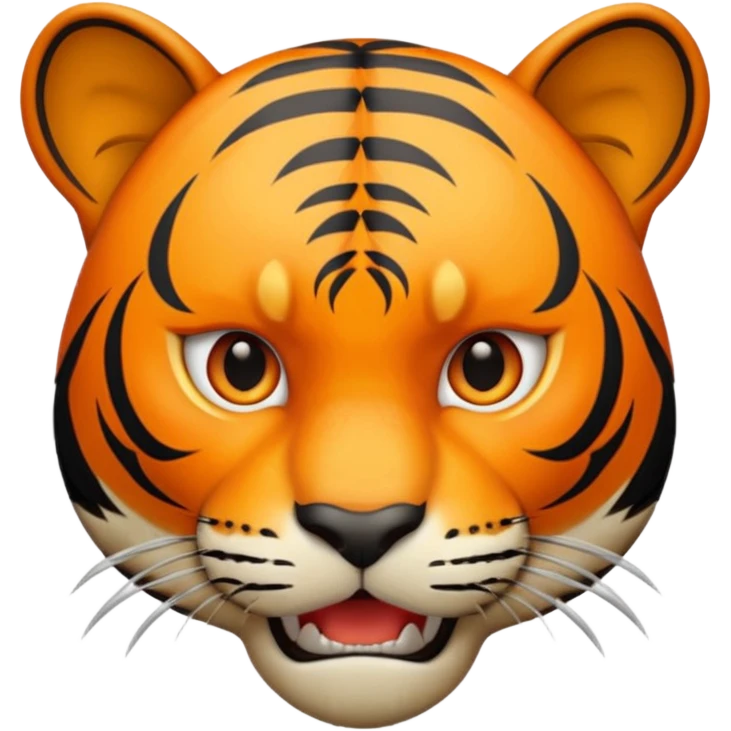 Dangerous tiger face emoji