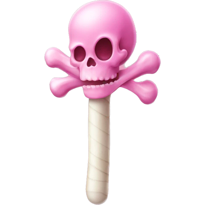 pink candy bone emoji