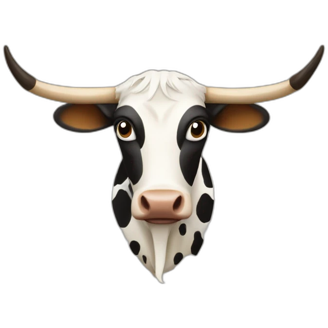 SPOTTED LONGHORN COW emoji