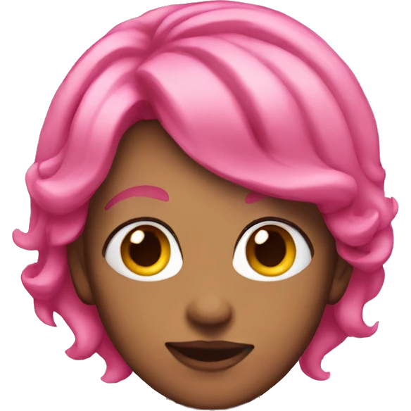 Pink hair emoji