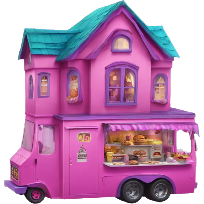Barbie’s haunted dream house and food truck  emoji