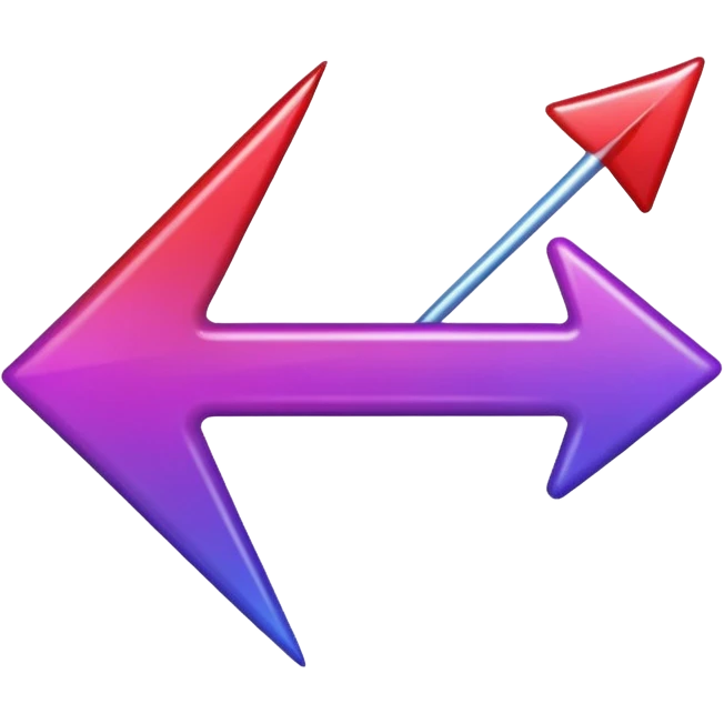color gradient between red and purple glitter arrow for right emoji