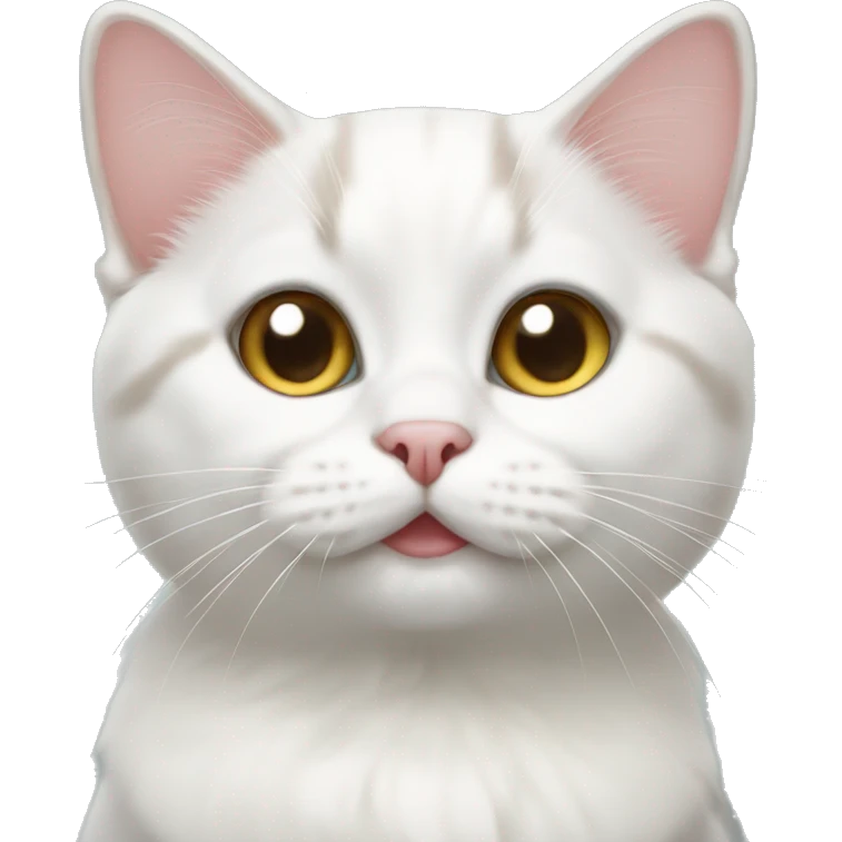 Munchkin white cat  emoji