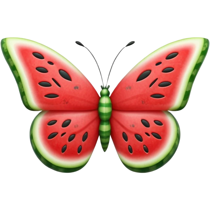 watermelon butterfly emoji