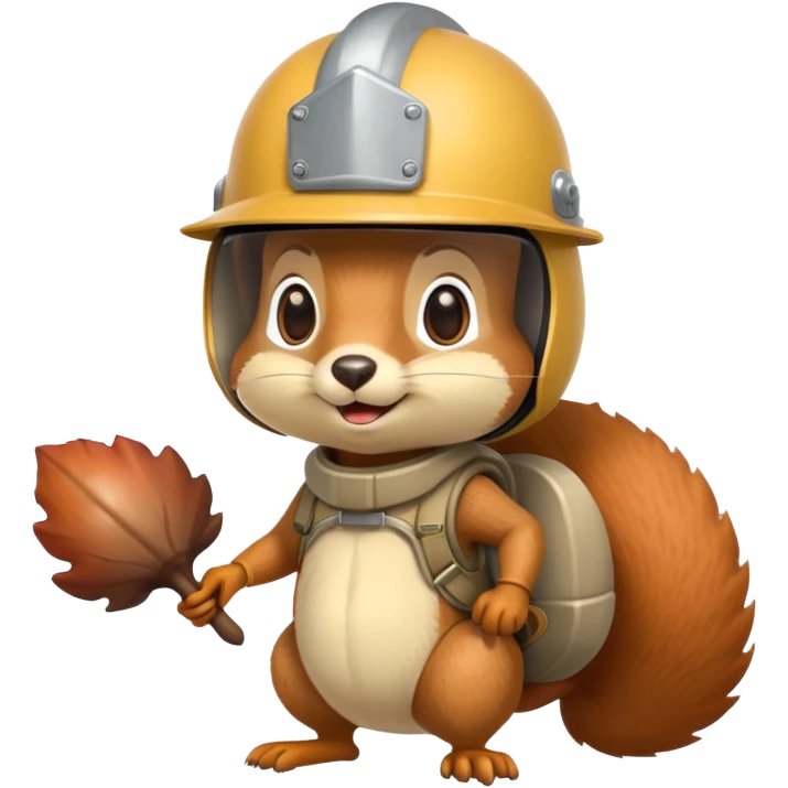 Sandy Cheeks with acorn, squirrel in helmet emoji