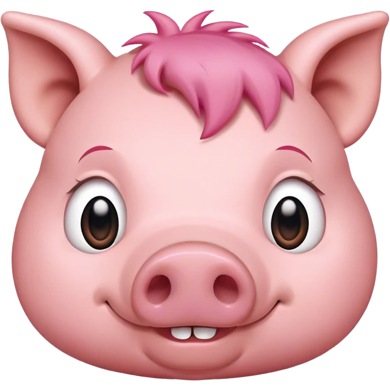 Pig with jaw line emoji