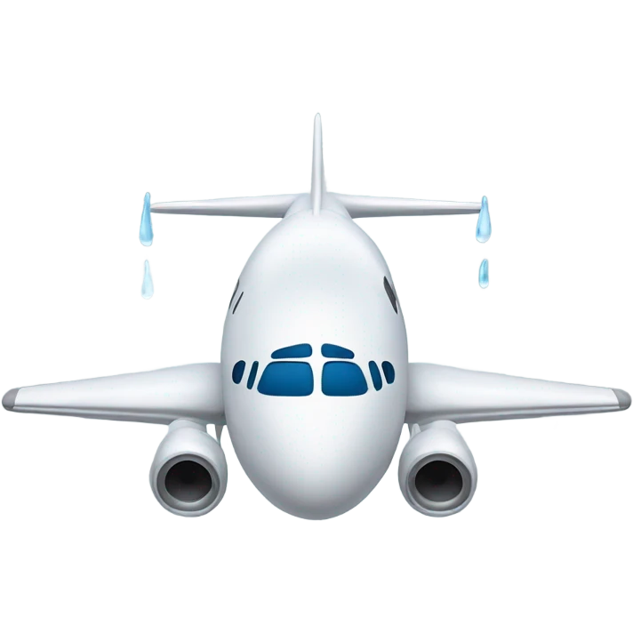 Airplane crying emoji