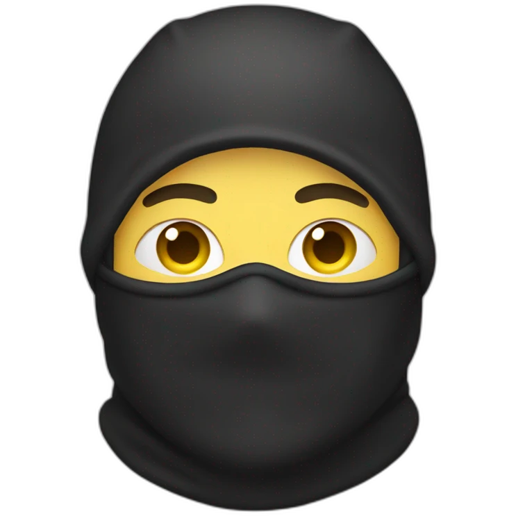 Man with a balaclava emoji