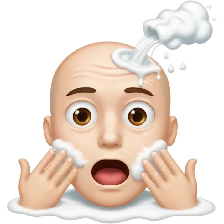 smiley throws up, rolling his eyes upward, white foam pours from his mouth emoji