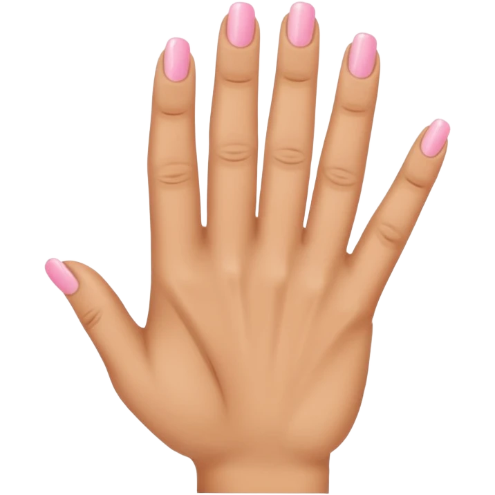 Hand with Index, Middle, and Pink out straight with ring finger bent in tight emoji