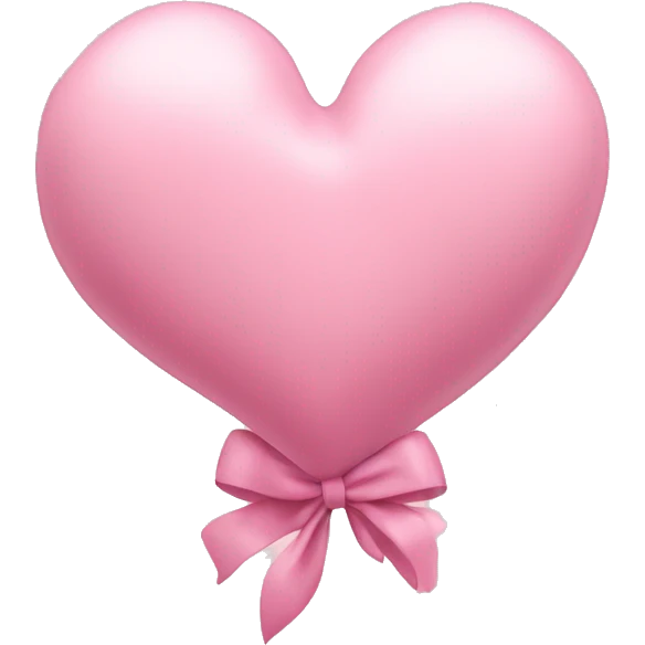 Coquette soft pink heart with a bow on it broken in two pieces  emoji