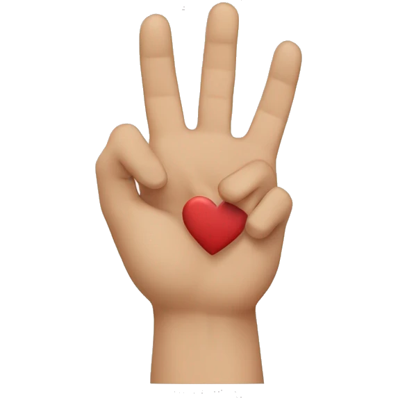 Heart hand sign emoji