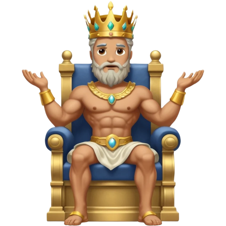 god zeus statue on a throne emoji