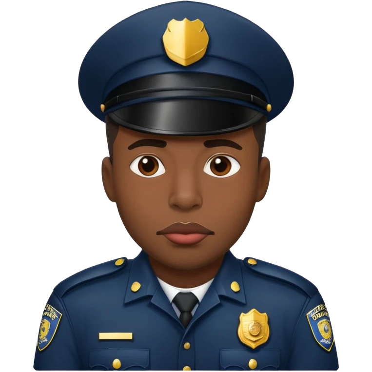 Short black male cop big lips  emoji