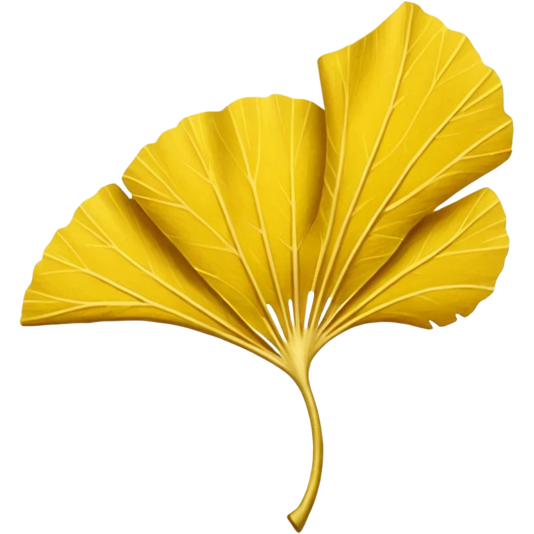 Ginkgo leaf, yellow, leaves emoji