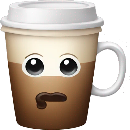 Coffee with a bow emoji