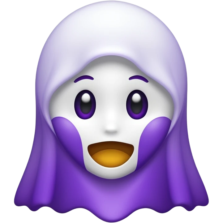 fantasma roxo e branco emoji