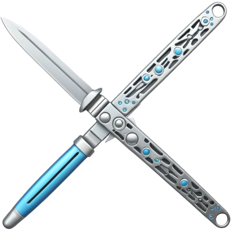 Silver colour butterfly knife not golden emoji