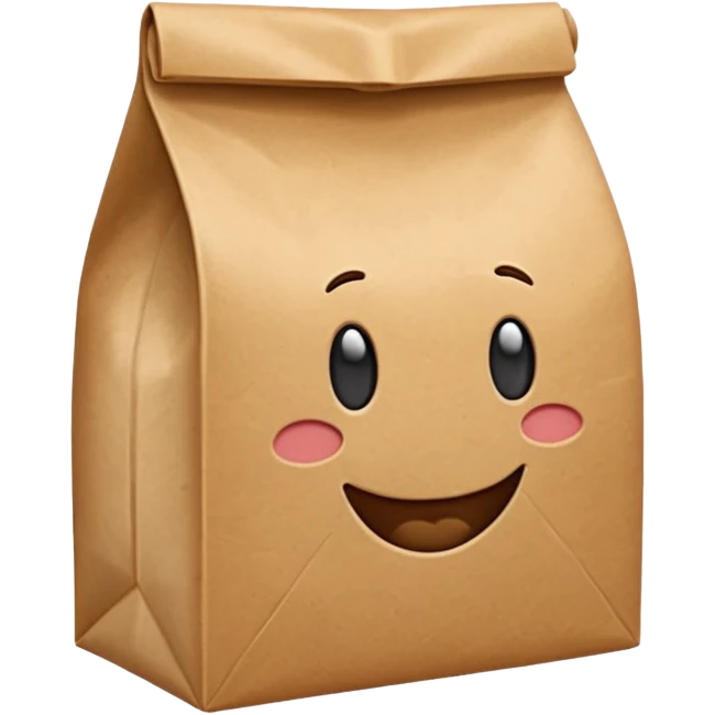 sac kraft avec du pain dedans  emoji