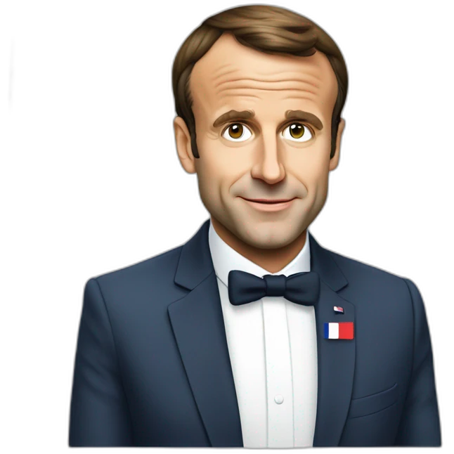 Emmanuel Macron avec tout le français emoji