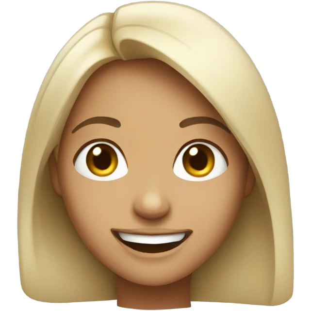 A woman smiling emoji