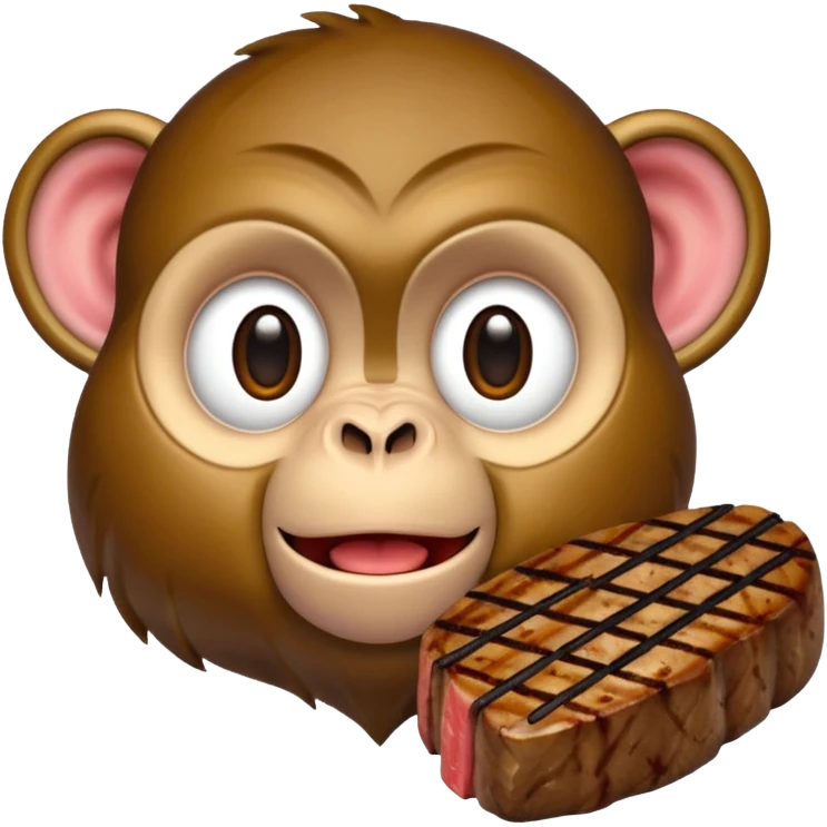 Monkey steak emoji