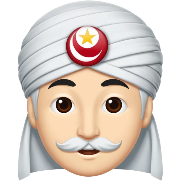 Arka planı turkuaz olan normal bir Türk Bayrağı  emoji