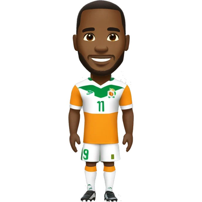Didier drogba avec le maillot de la côte d'ivoire de 2014 emoji