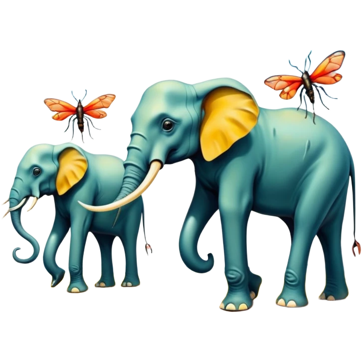 spam land surreal dali style melting landscape - mystical surreal elephants with long legs like insects - from Salvador Dali's paintings with long legs like insects emoji