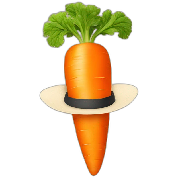 Carrot with hat emoji