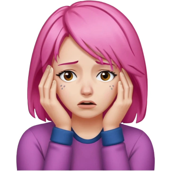 This emoji but with pink hair 🤦🏻‍♀️ emoji