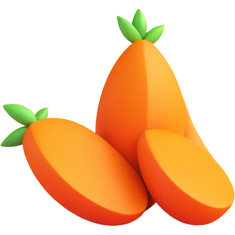three sesame seeds, cartoon style, bright colors emoji