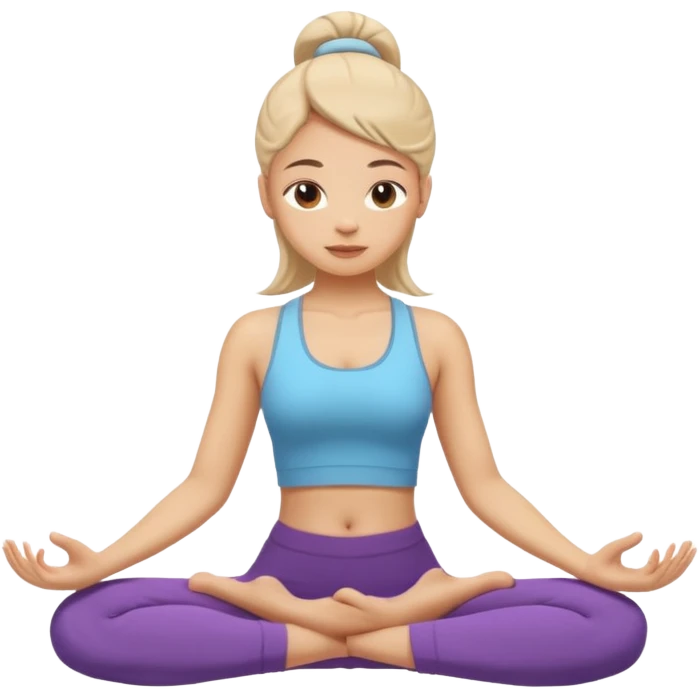 girl doing yoga emoji
