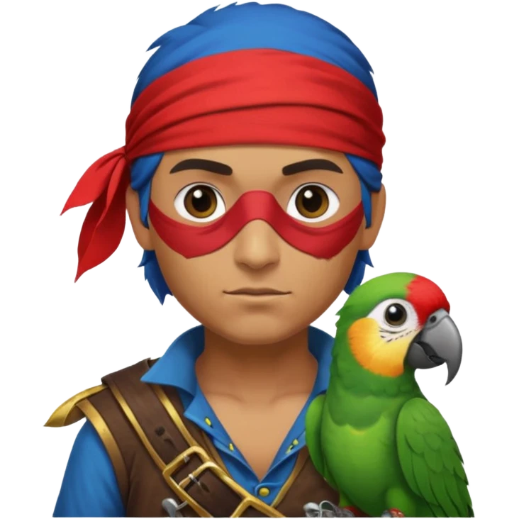 pirate and parrot emoji
