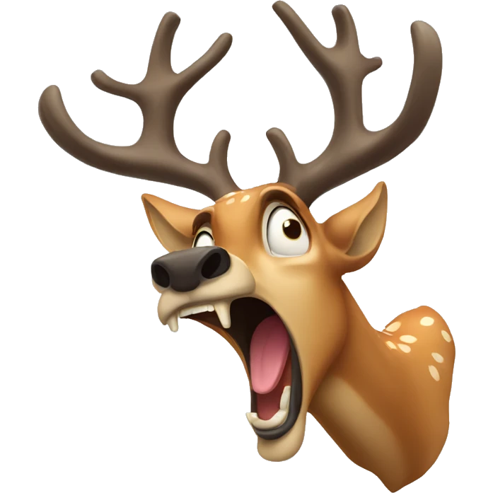 deer scream emoji