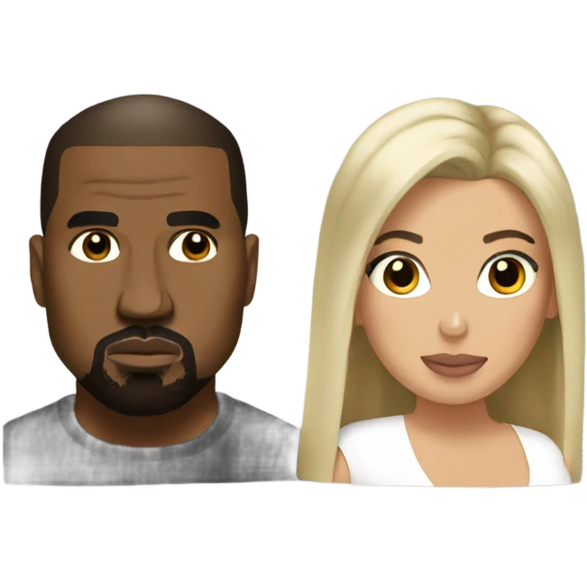 kanye and kim emoji