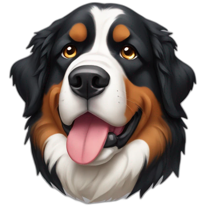 pouting bernese mountain dog emoji