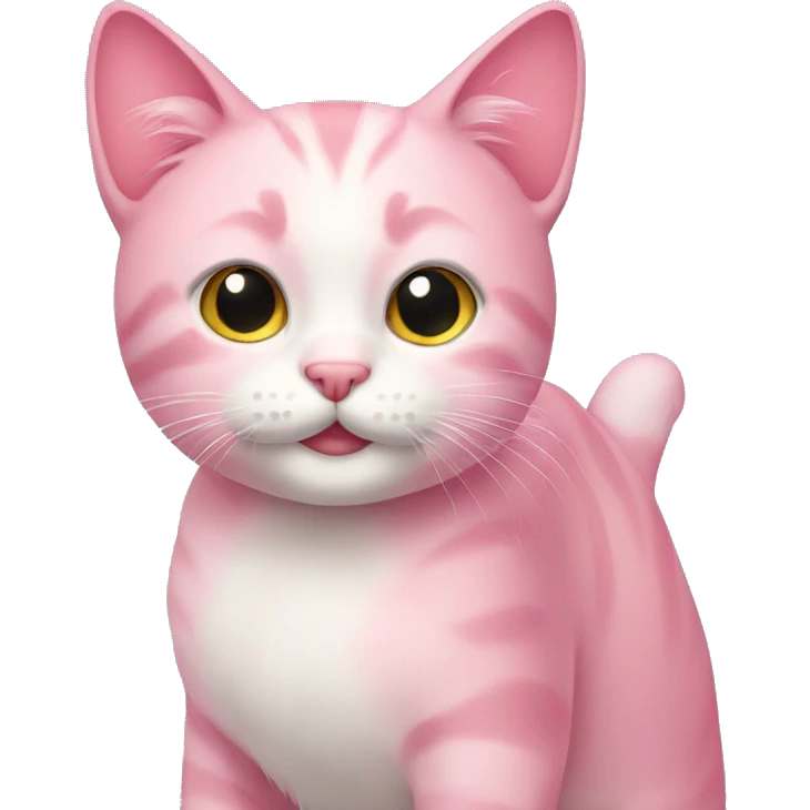cute pink cat  emoji