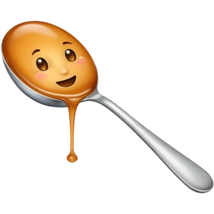 caramel on spoon emoji