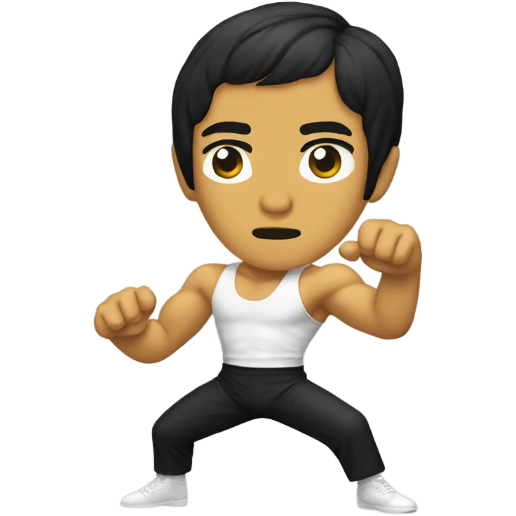 Bruce Lee in air emoji