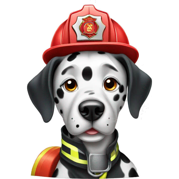 Dalmatian firefighter emoji