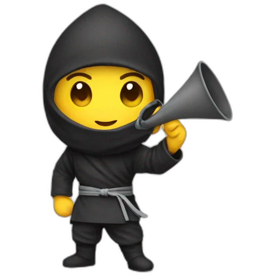 ninja holding funnel emoji