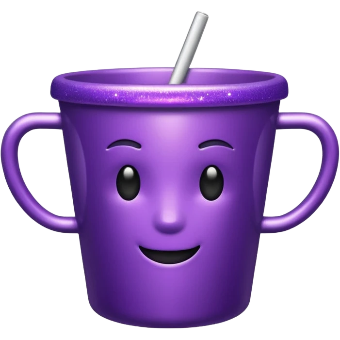 glitter purple cup emoji