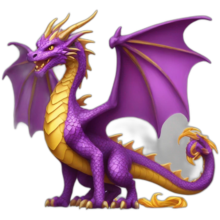 Golden-Purple magic dragon emoji
